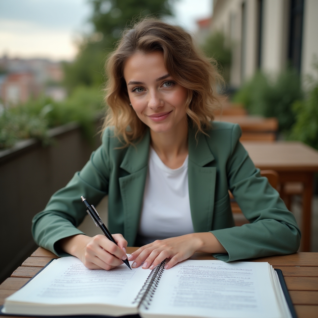 Účastník workshopu píše poznámky při cvičení